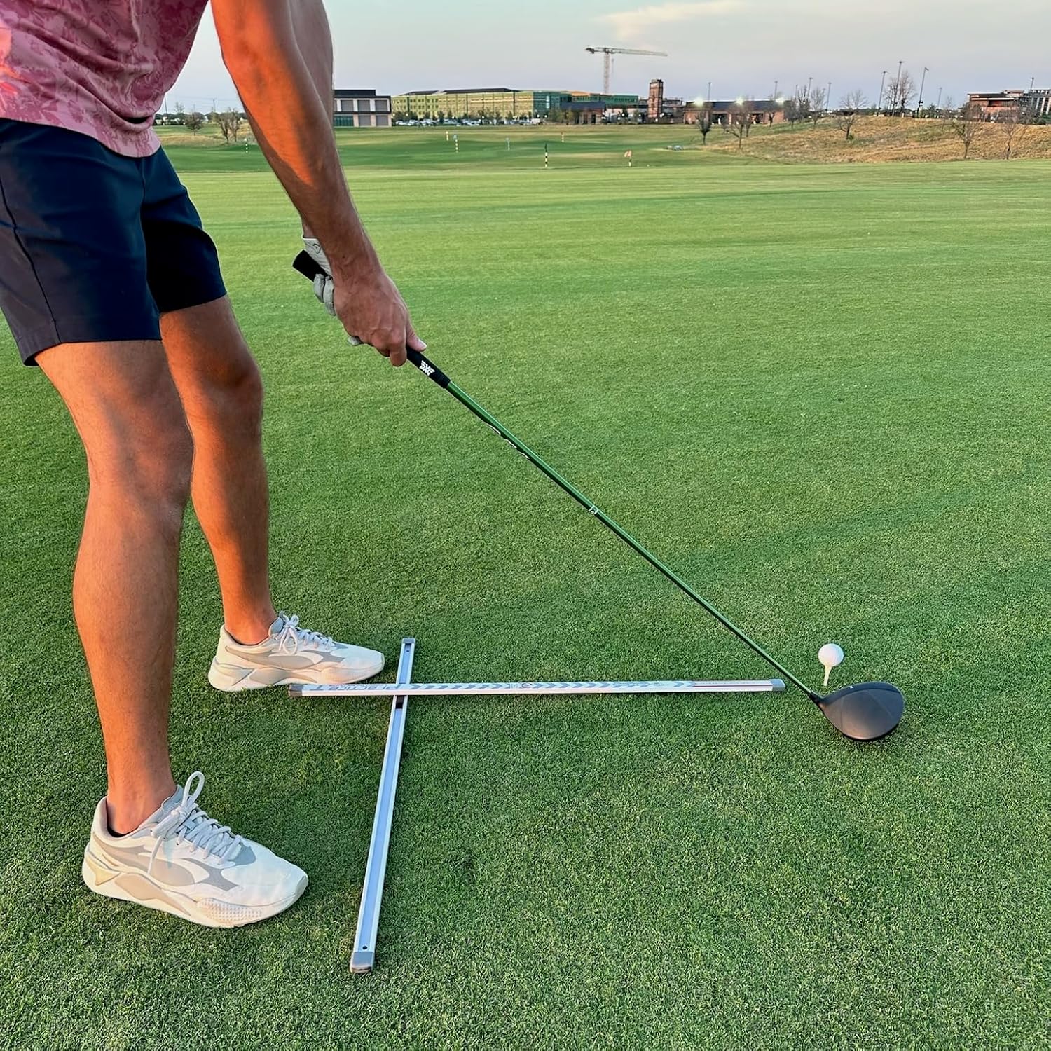 Practice-T Alignment & Ball Position Guide (White)