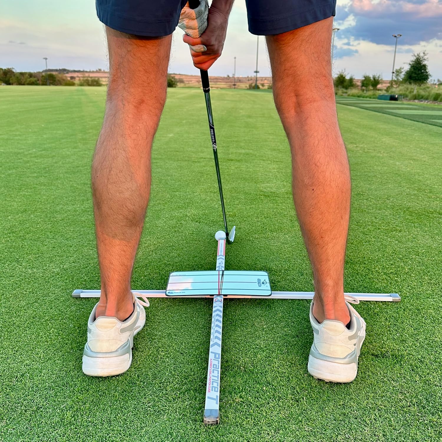 Practice-T Alignment & Ball Position Guide (White)