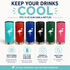 12 oz Slim Can Cooler | Double-Wall Vacuum Insulated Stainless Steel Skinny Can Cooler | Fits Slim Cans & Bottles