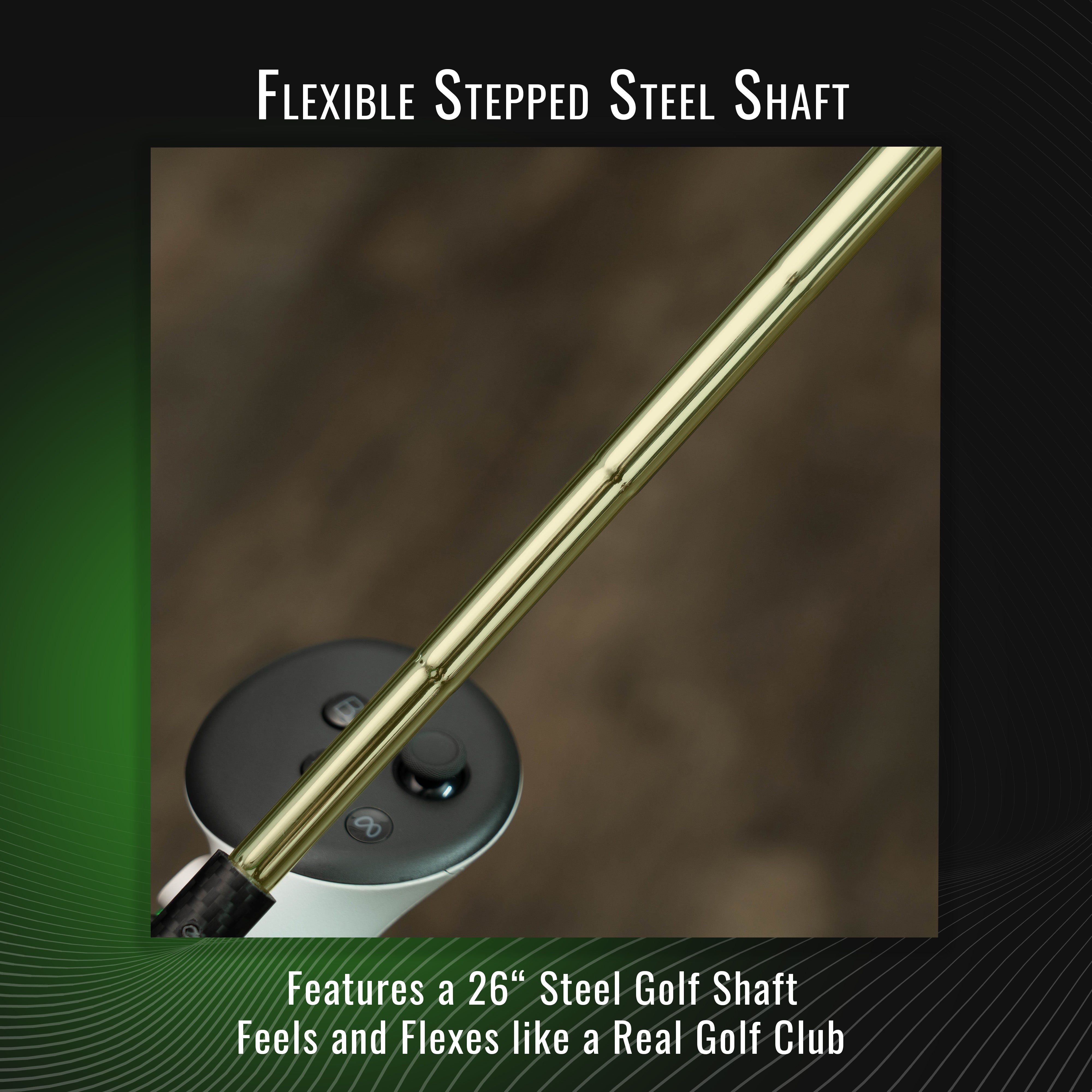 DriVR Elite Gold - Stepped Steel Weighted Golf Club  - Compatible with Quest 2, 3/3s, and Pro