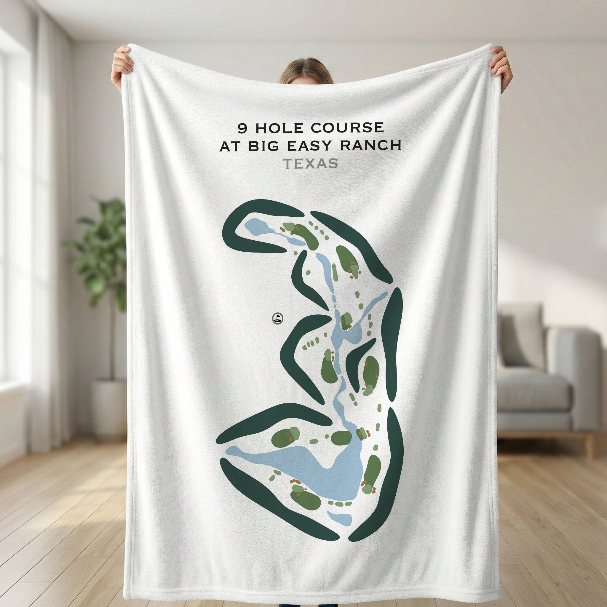 9-Hole Course at Big Easy Ranch, Texas - Printed Golf Courses