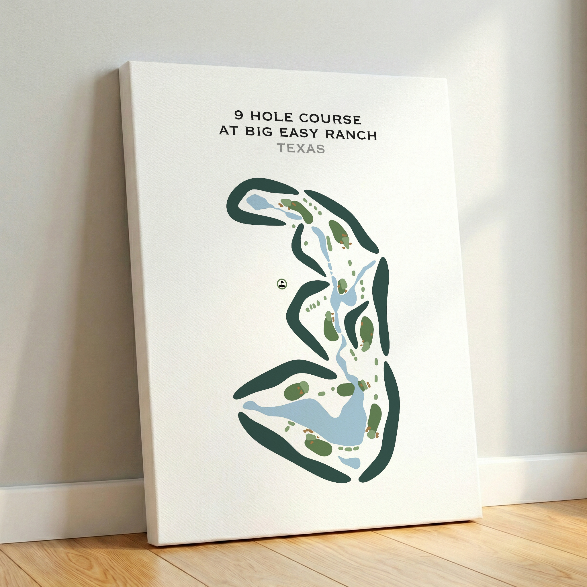 9-Hole Course at Big Easy Ranch, Texas - Printed Golf Courses