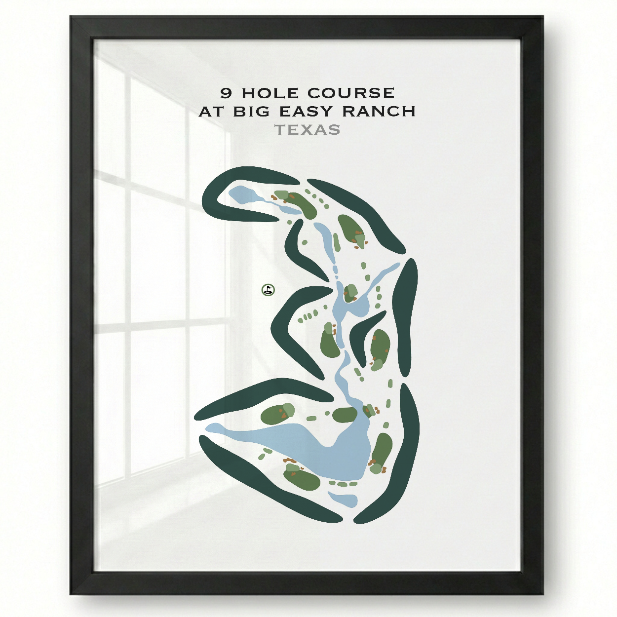 9-Hole Course at Big Easy Ranch, Texas - Printed Golf Courses