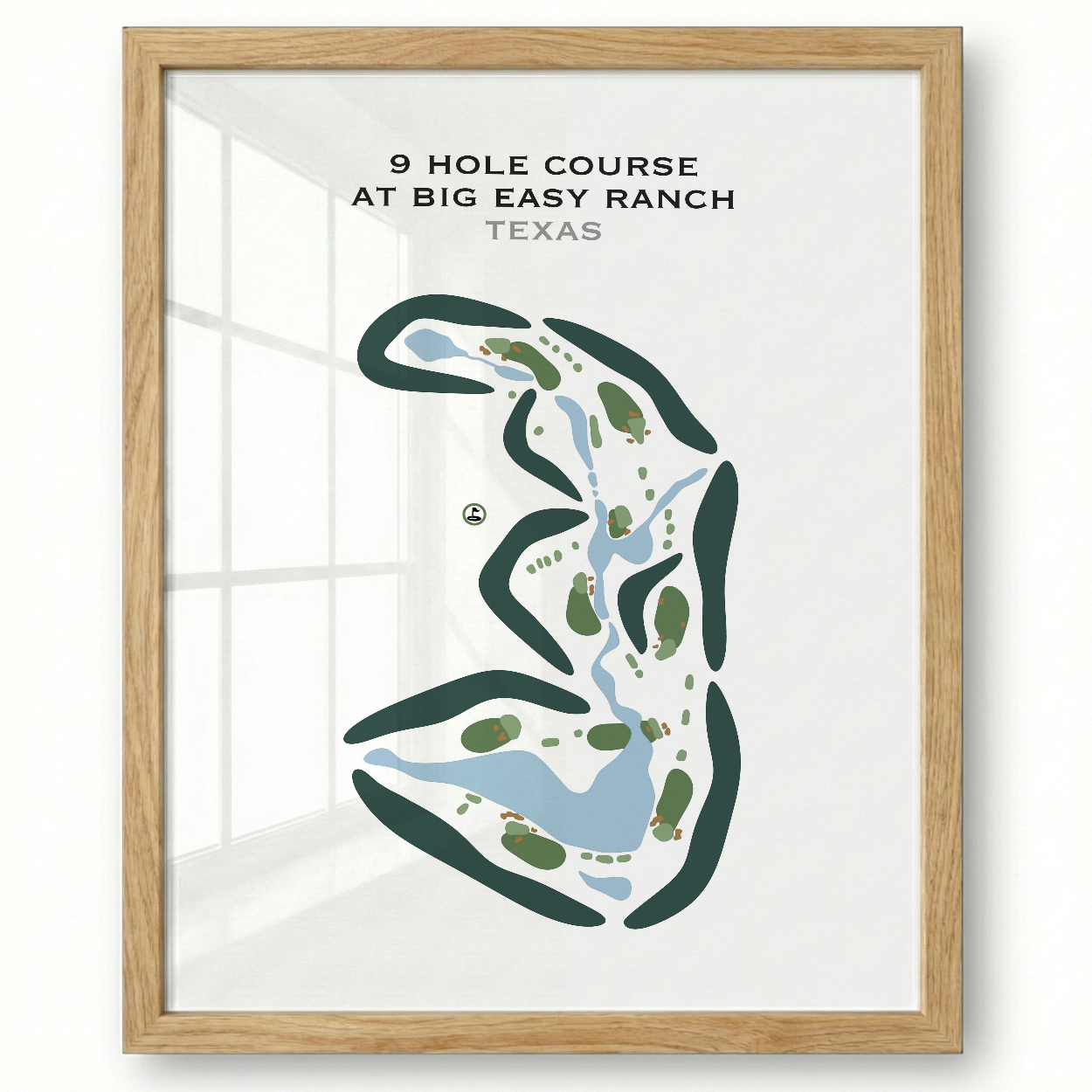 9-Hole Course at Big Easy Ranch, Texas - Printed Golf Courses