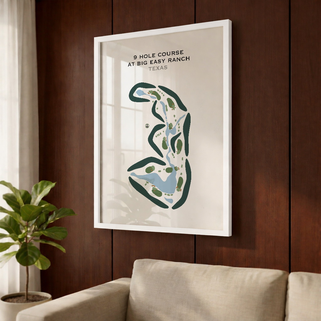 9-Hole Course at Big Easy Ranch, Texas - Printed Golf Courses
