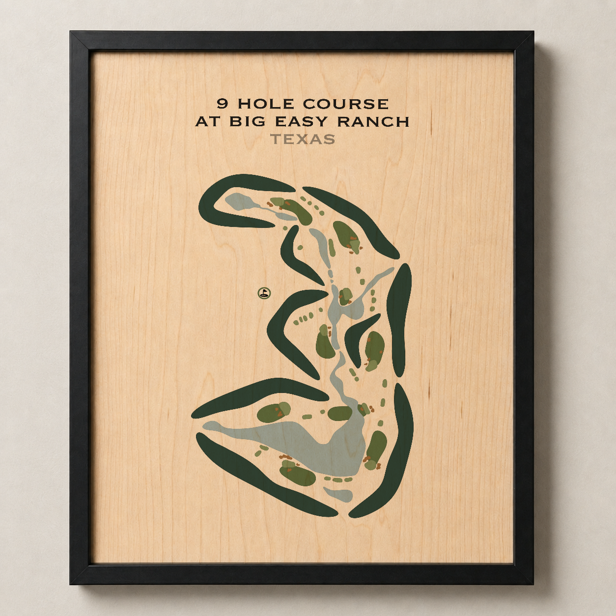 9-Hole Course at Big Easy Ranch, Texas - Printed Golf Courses