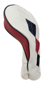 Classic Argyle Red, White & Blue Embroidered Driver Headcover by ReadyGOLF