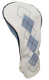 Classic Argyle Sky Blue Embroidered Driver Headcover by ReadyGOLF