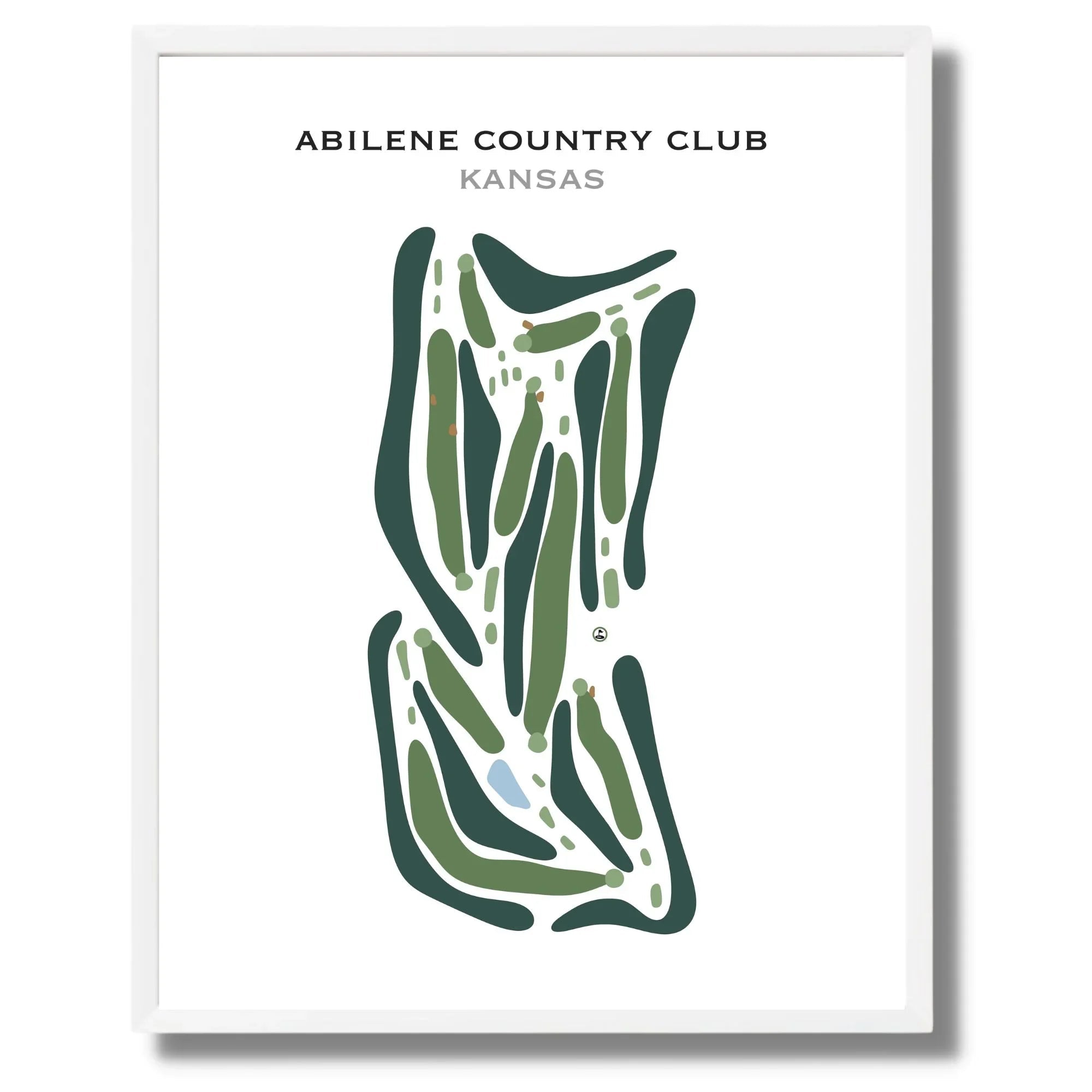 Abilene Country Club, Kansas - Printed Golf Course