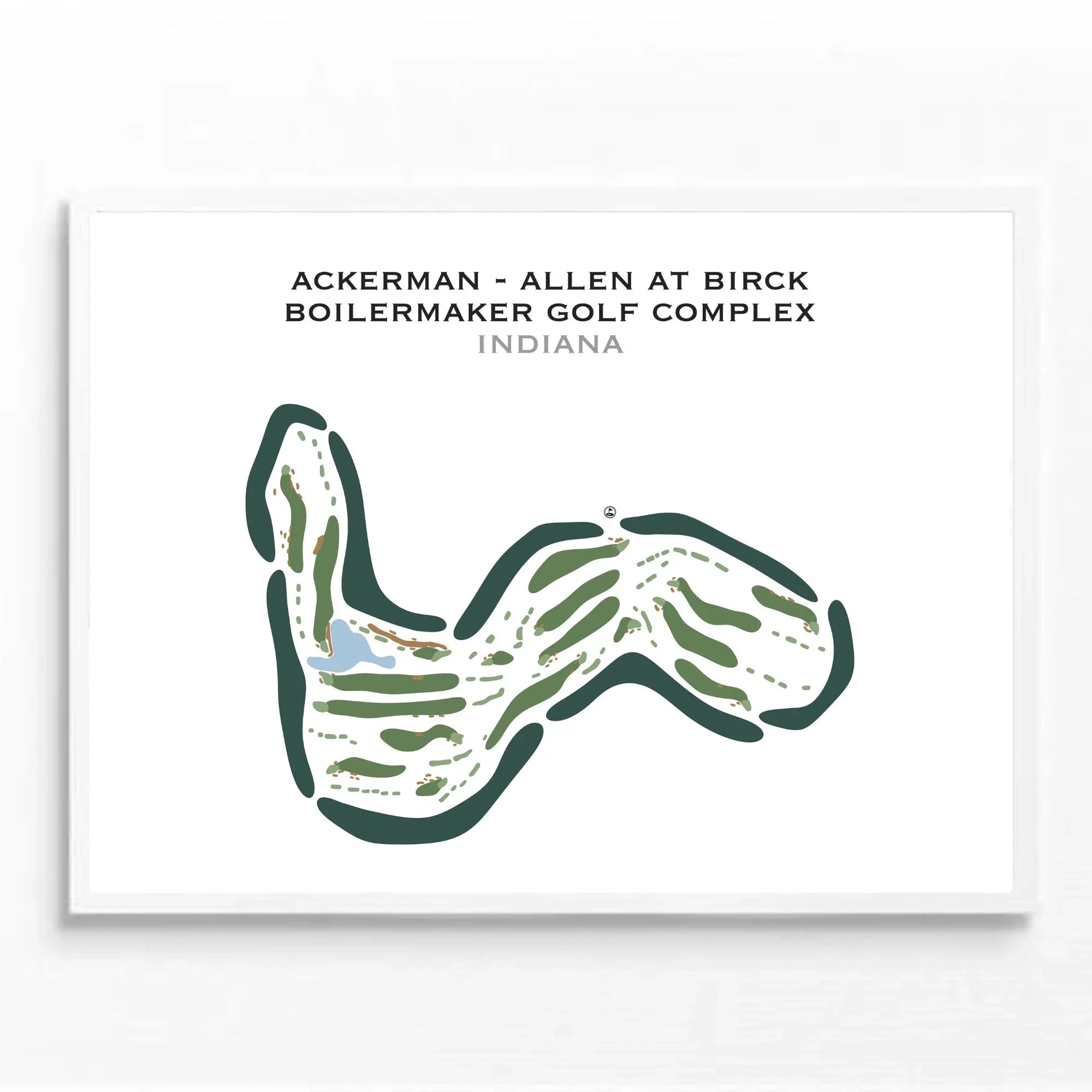 Ackerman-Allen at Birck Boilermaker Golf Complex, Indiana - Printed Golf Courses