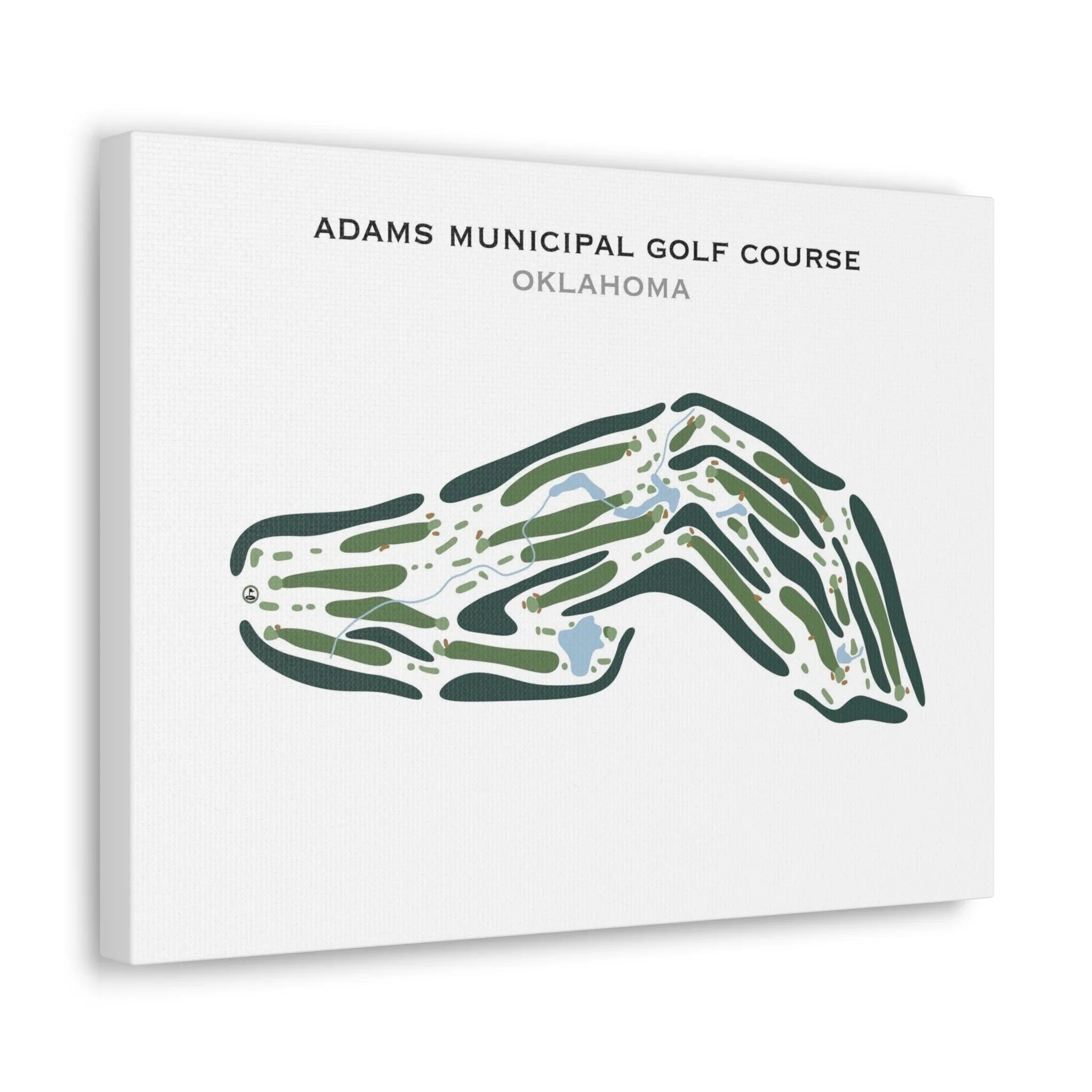 Adams Municipal Golf Course, Oklahoma - Printed Golf Course