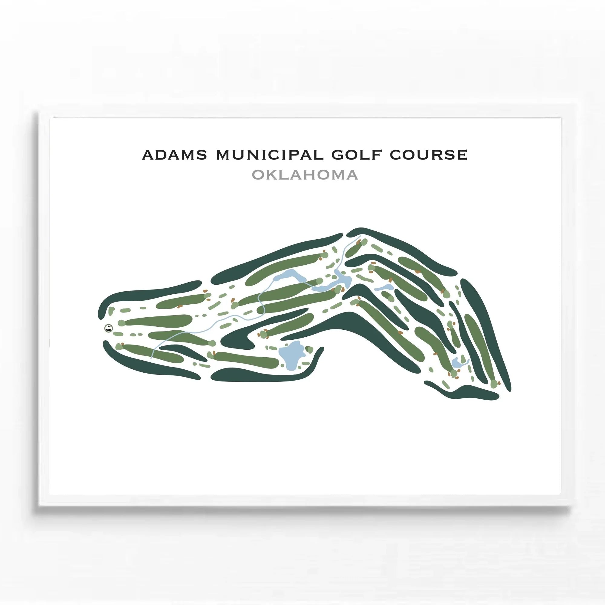 Adams Municipal Golf Course, Oklahoma - Printed Golf Course