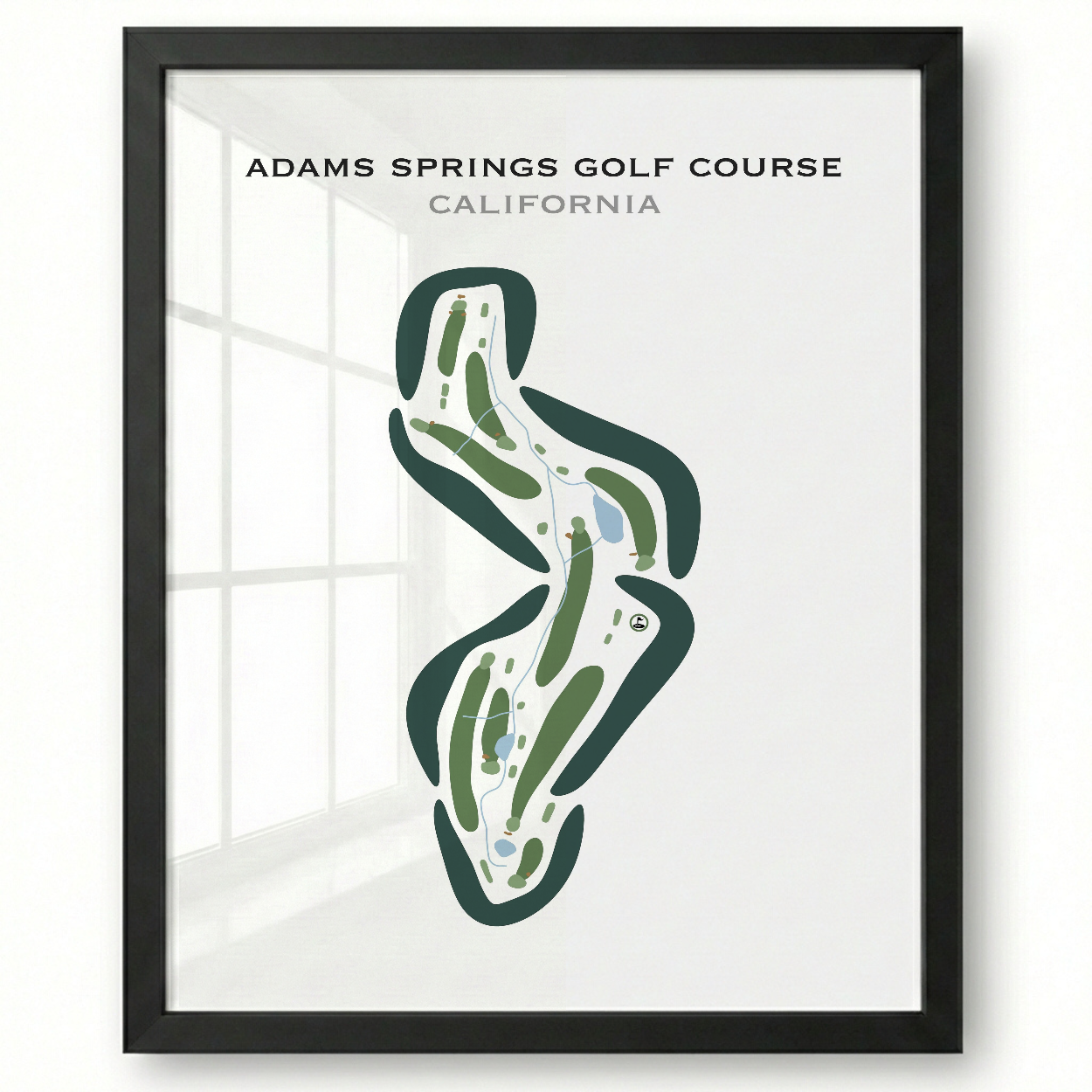 Adams Springs Golf Course, California - Printed Golf Courses
