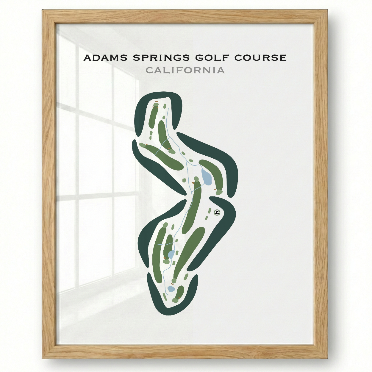Adams Springs Golf Course, California - Printed Golf Courses
