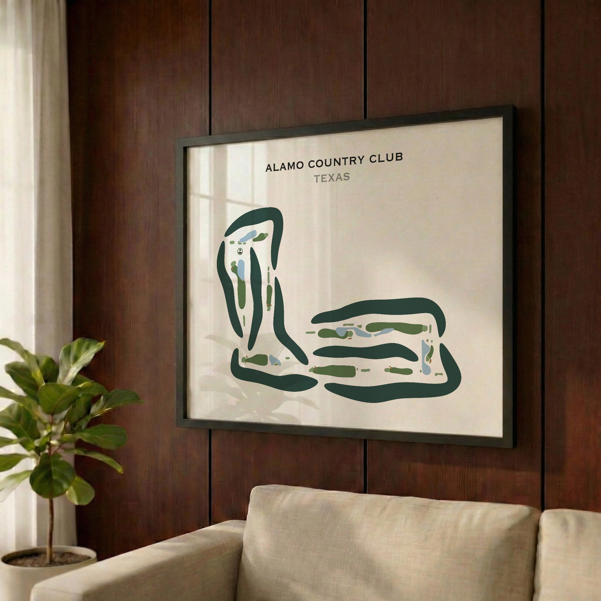 Alamo Country Club, Texas - Printed Golf Courses