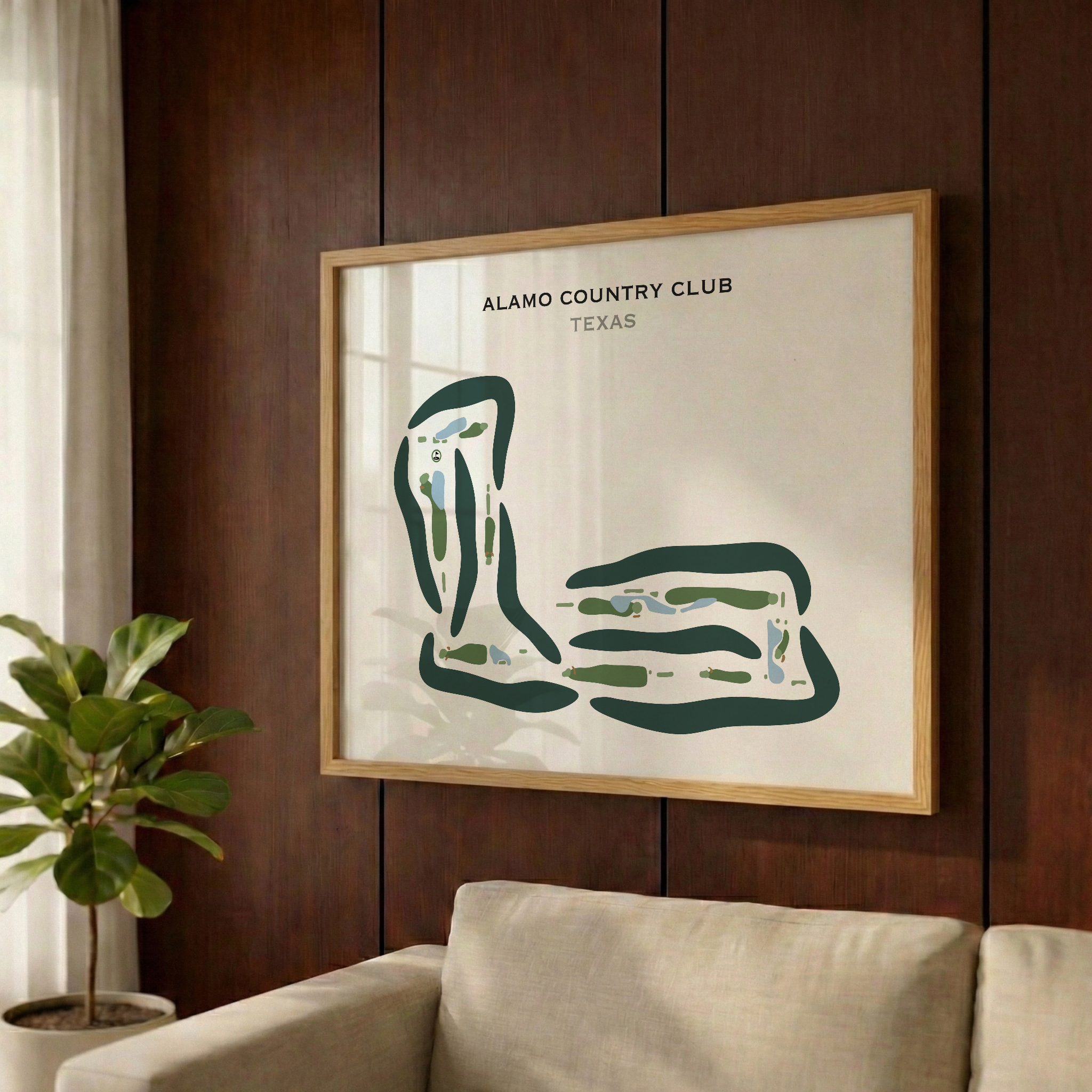 Alamo Country Club, Texas - Printed Golf Courses
