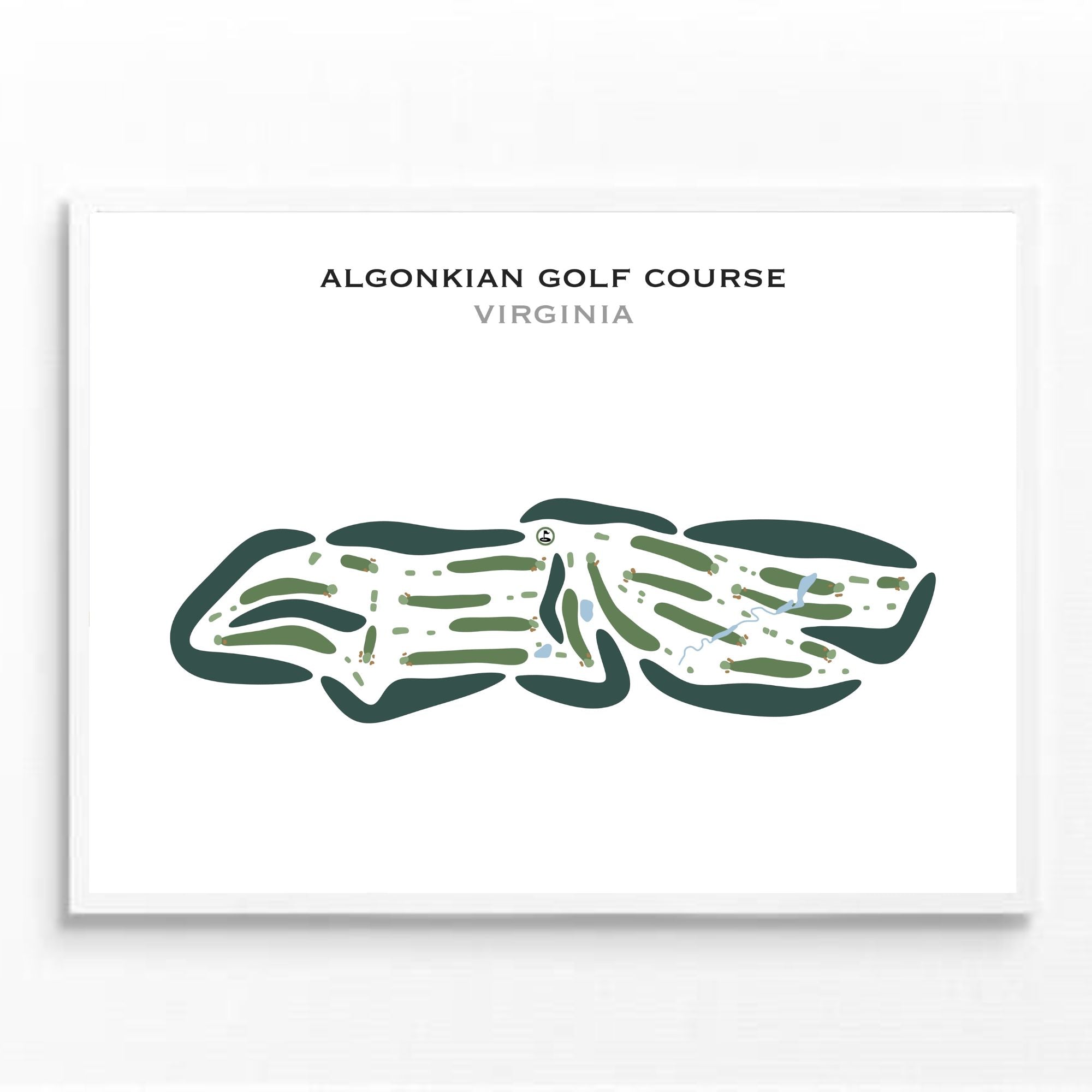 Algonkian Golf Course, Virginia - Printed Golf Courses