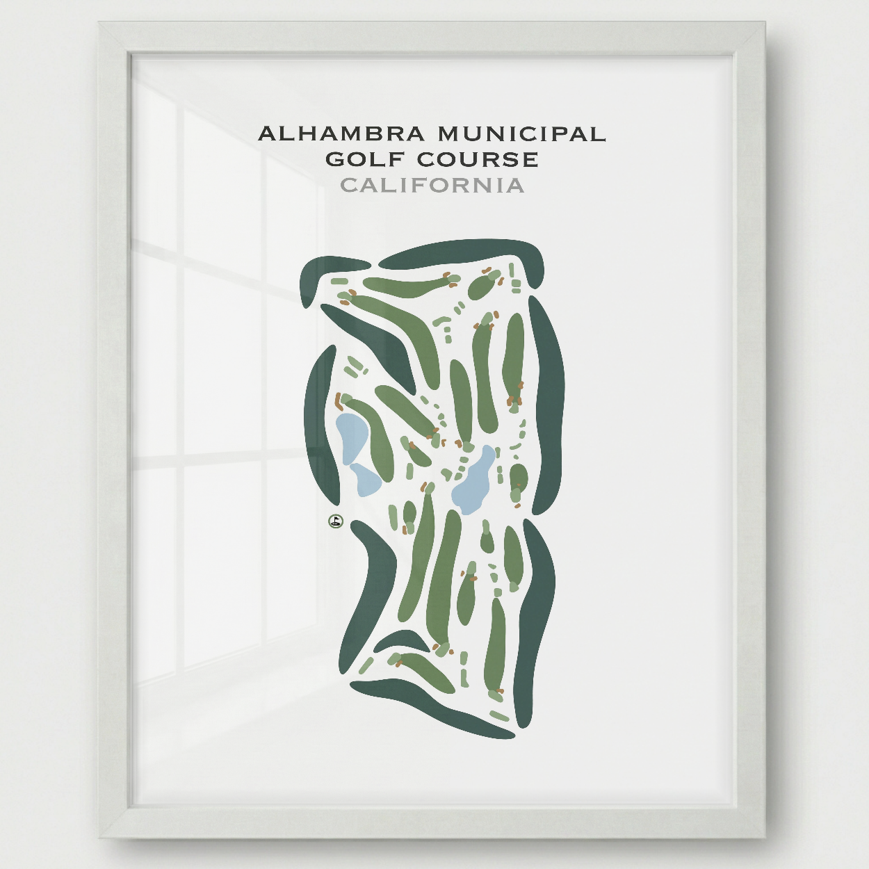 Alhambra Municipal Golf Course, California - Printed Golf Courses