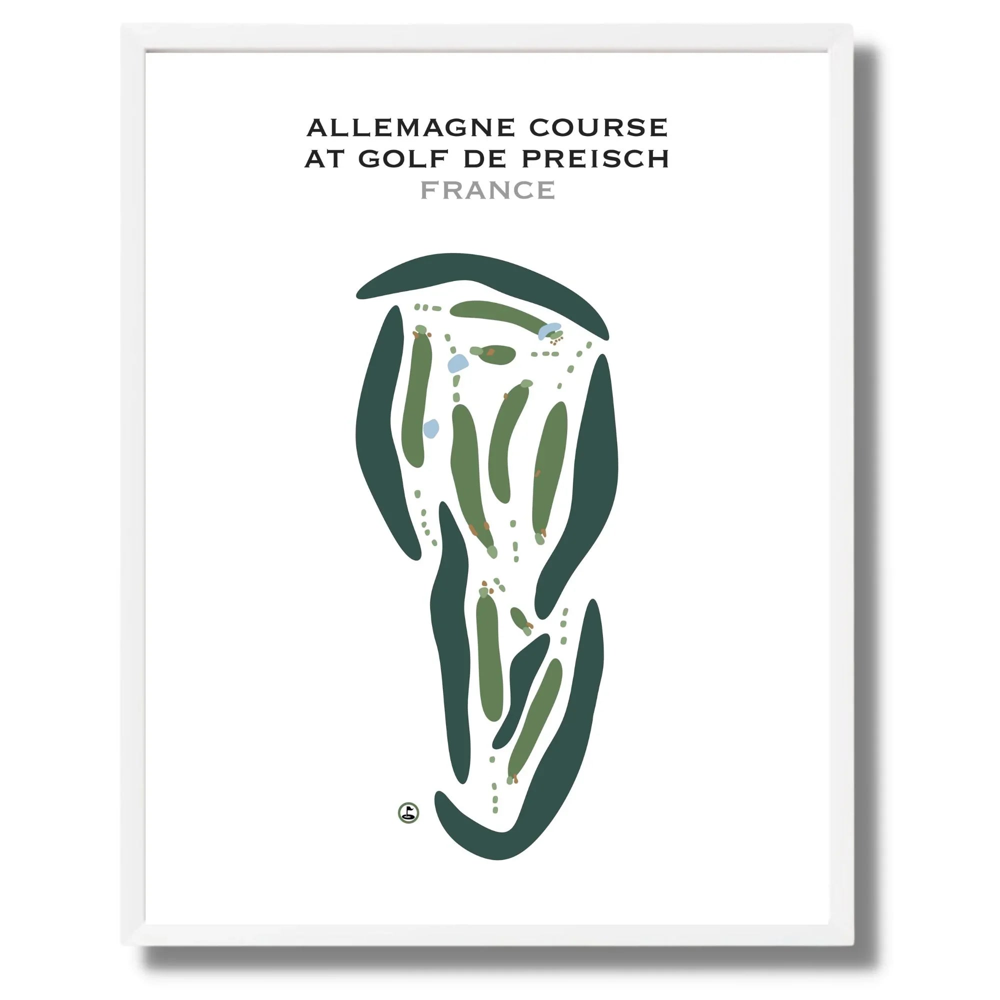 Allemagne Course at Golf de Preisch, France - Printed Golf Courses