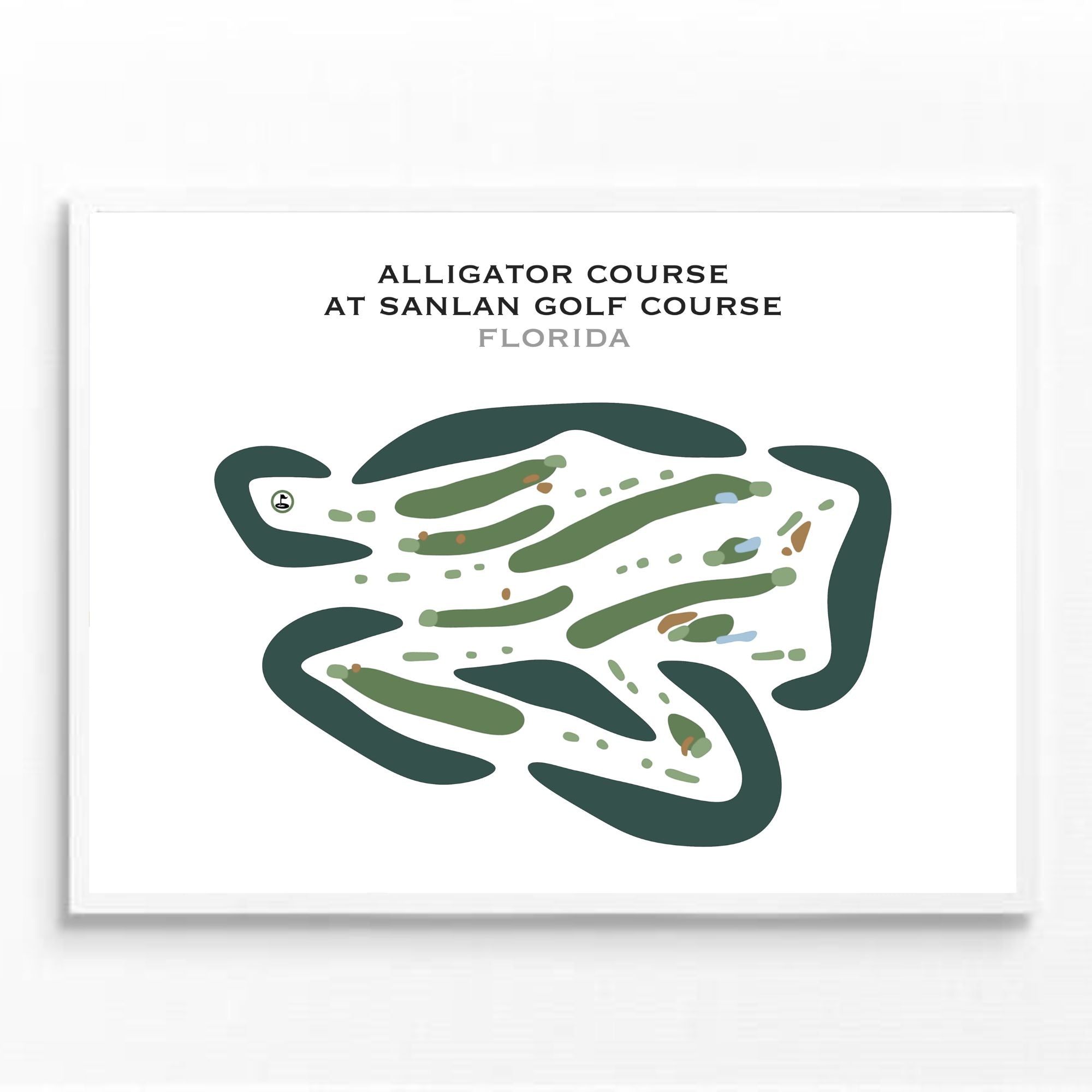 Alligator Course at Sanlan Golf Course, Florida - Printed Golf Courses