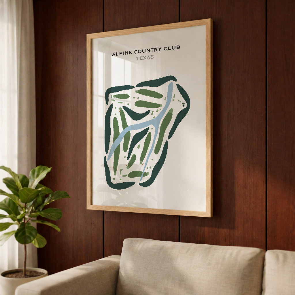 Alpine Country Club, Texas - Printed Golf Courses