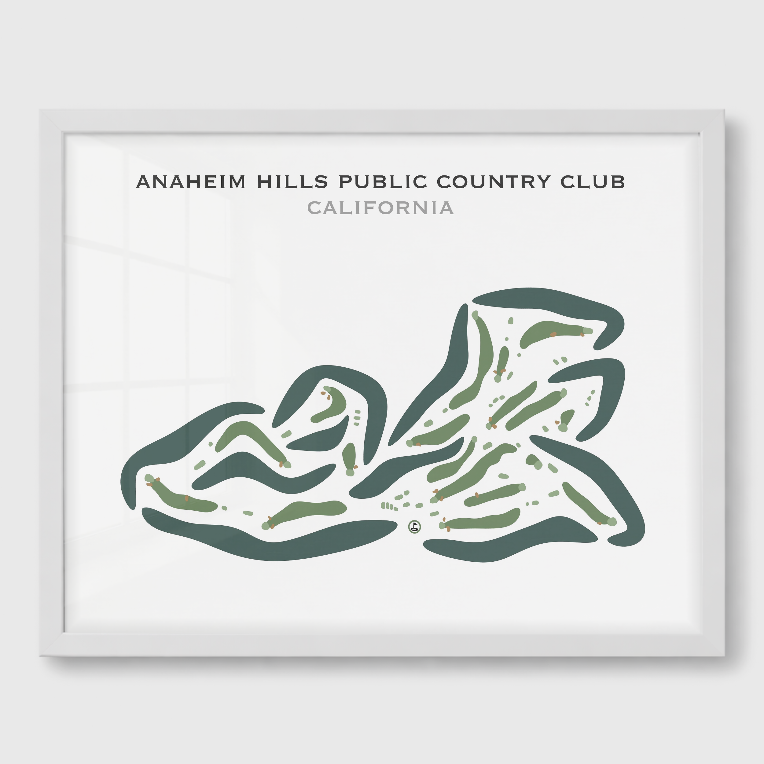 Anaheim Hills Public Country Club, California - Printed Golf Courses