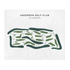 Anderson Golf Club, Alabama - Printed Golf Course