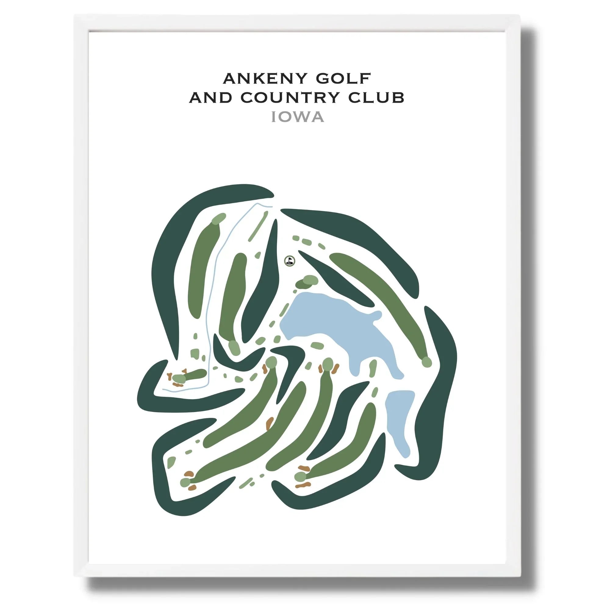 Ankeny Golf and Country Club, Iowa - Printed Golf Course