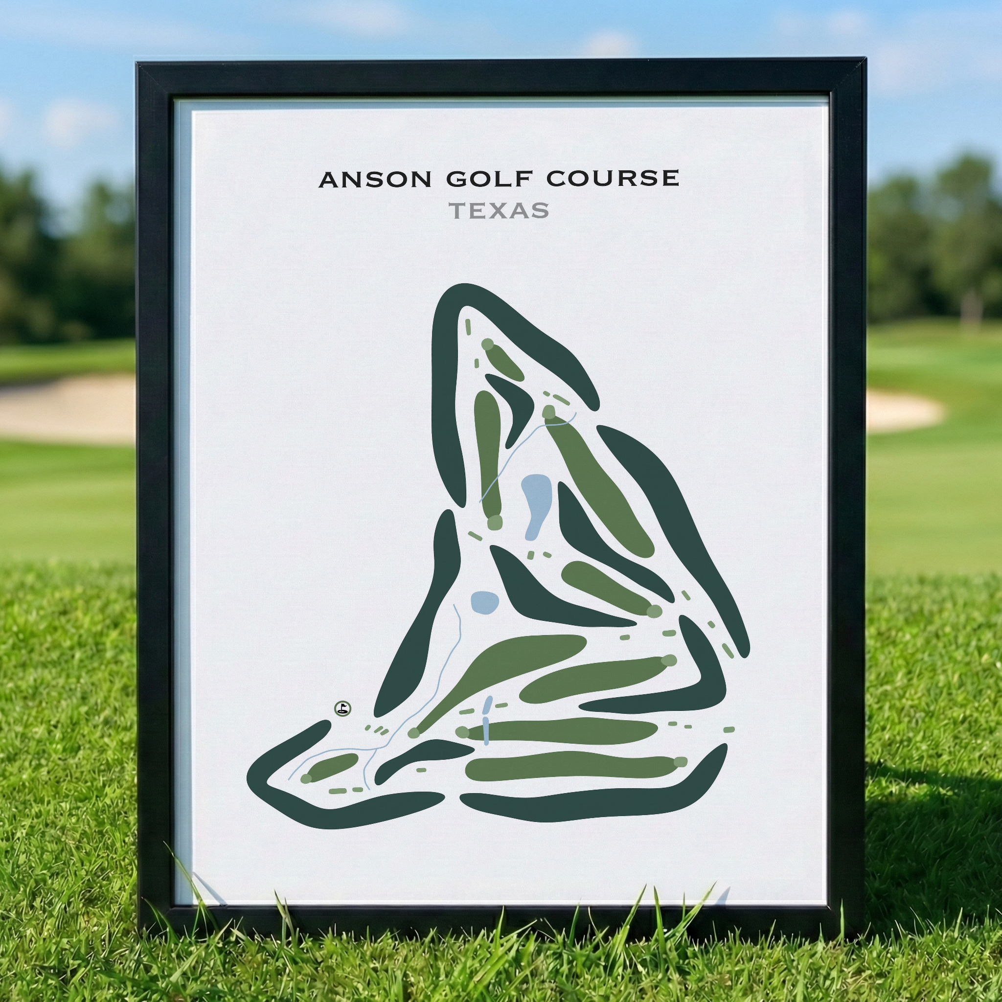 Anson Golf Course, Texas - Printed Golf Courses
