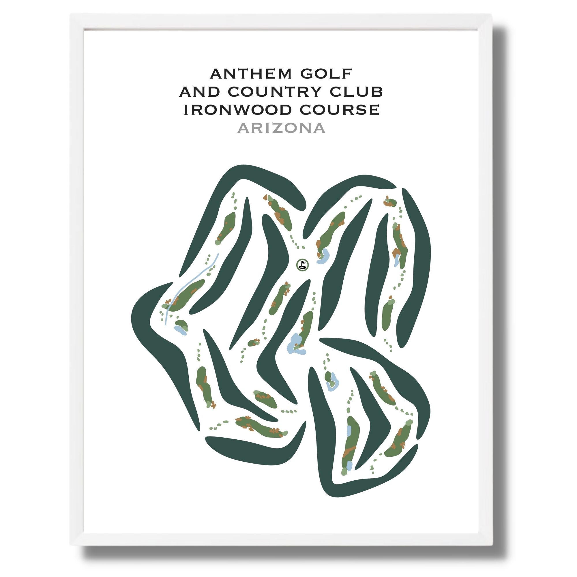 Anthem Golf and Country Club, Ironwood Course, Arizona - Printed Golf Courses