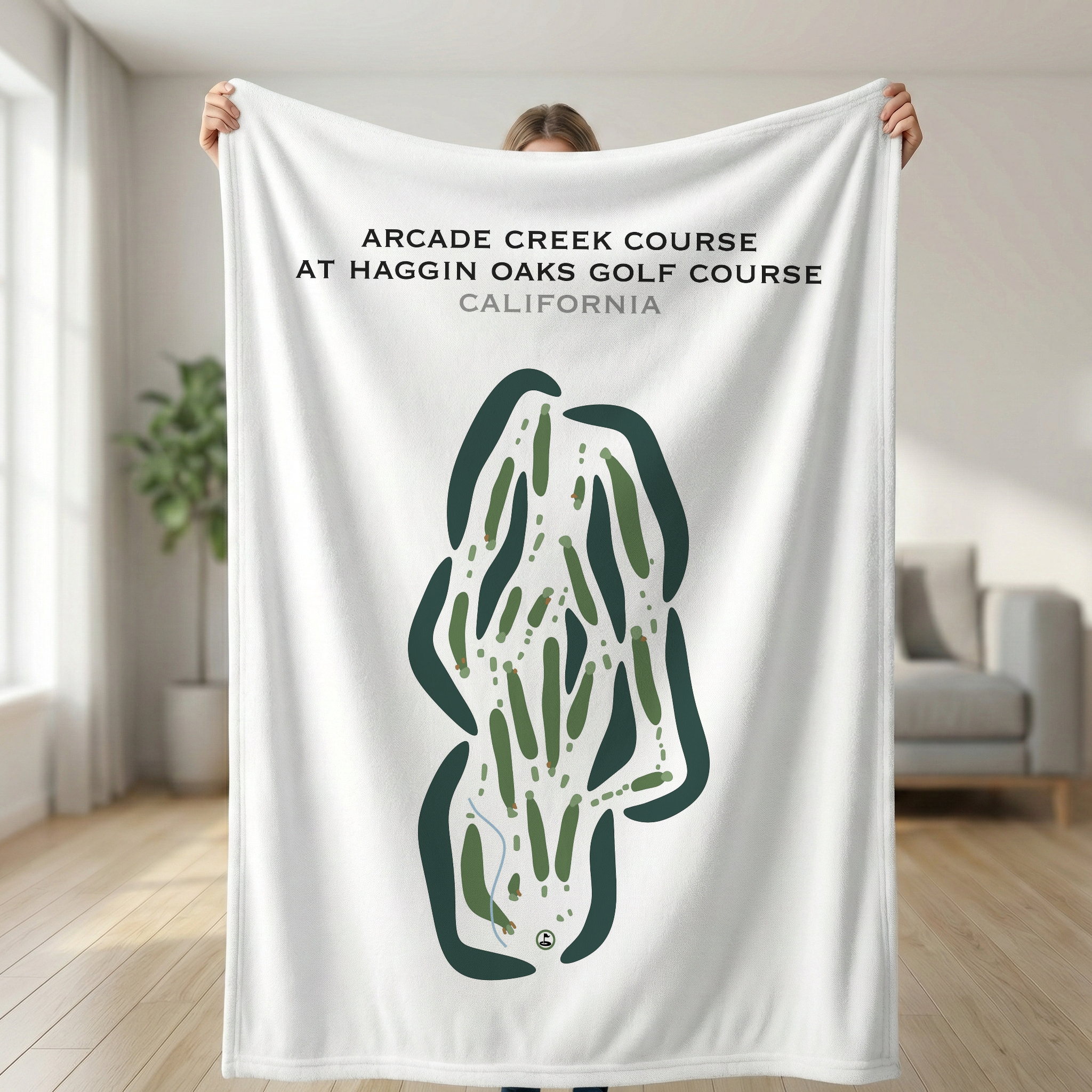 Arcade Creek Course at Haggin Oaks Golf Course, California - Printed Golf Courses