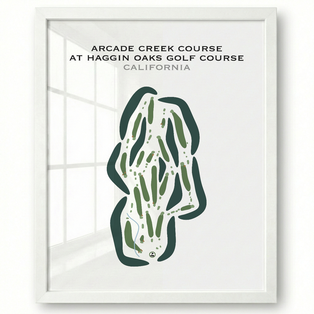 Arcade Creek Course at Haggin Oaks Golf Course, California - Printed Golf Courses