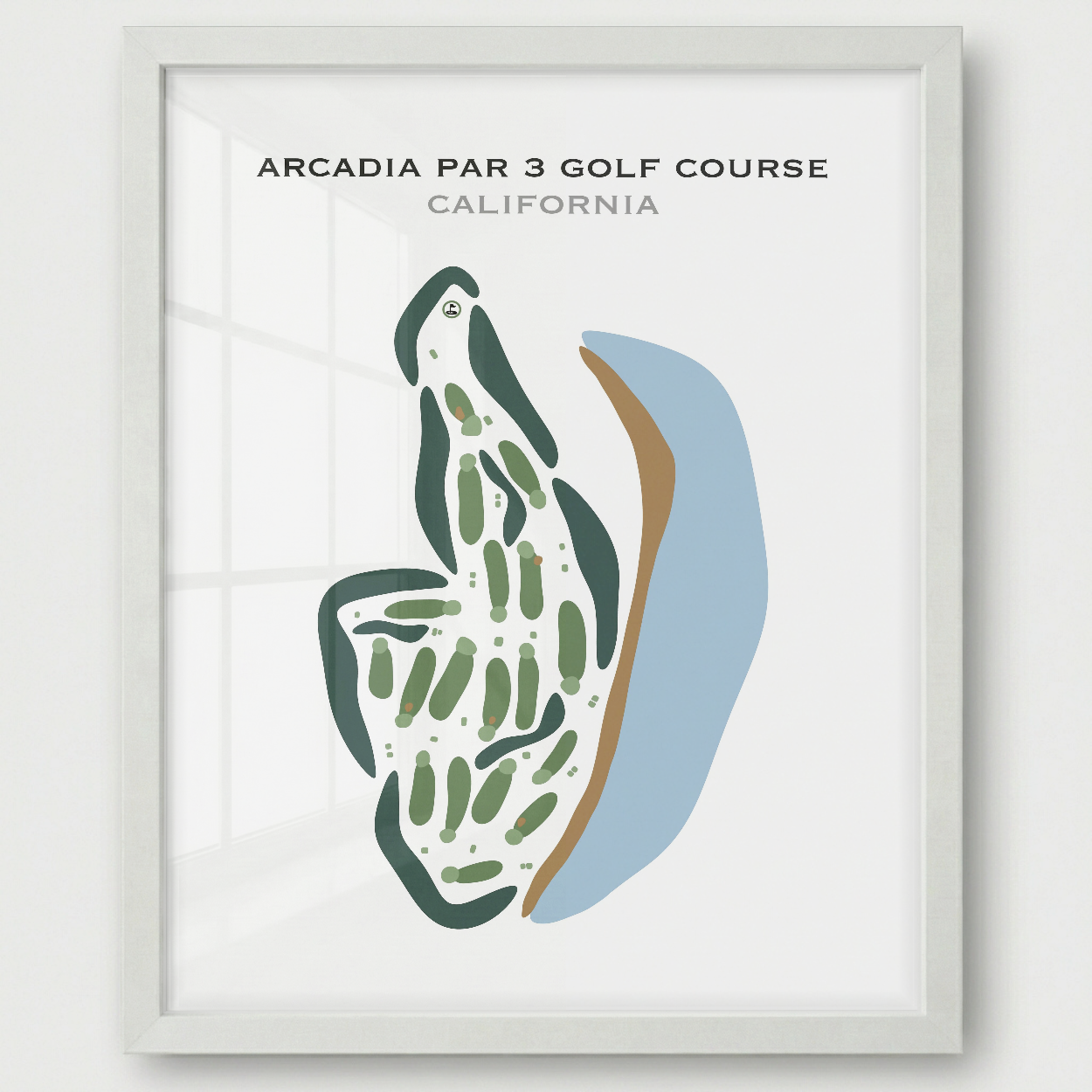 Arcadia Par 3 Golf Course, California - Printed Golf Courses