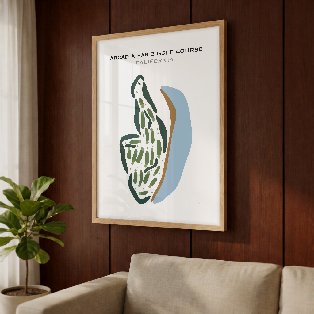 Arcadia Par 3 Golf Course, California - Printed Golf Courses