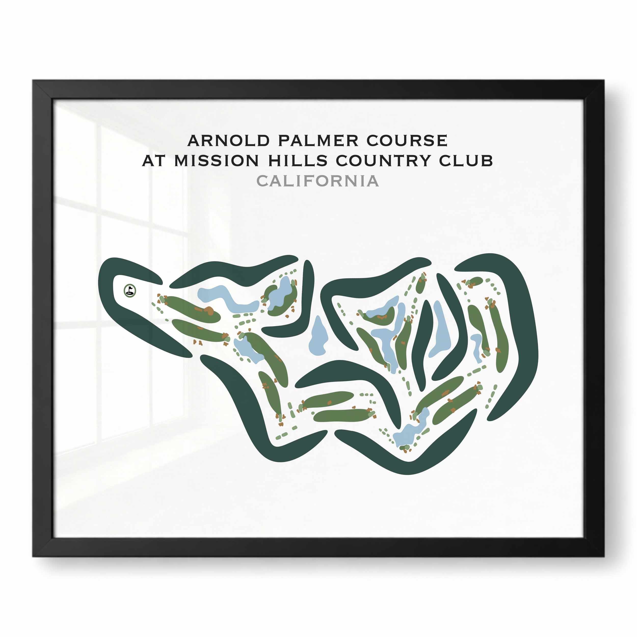 Arnold Palmer at Mission Hills Country Club, California - Printed Golf Courses