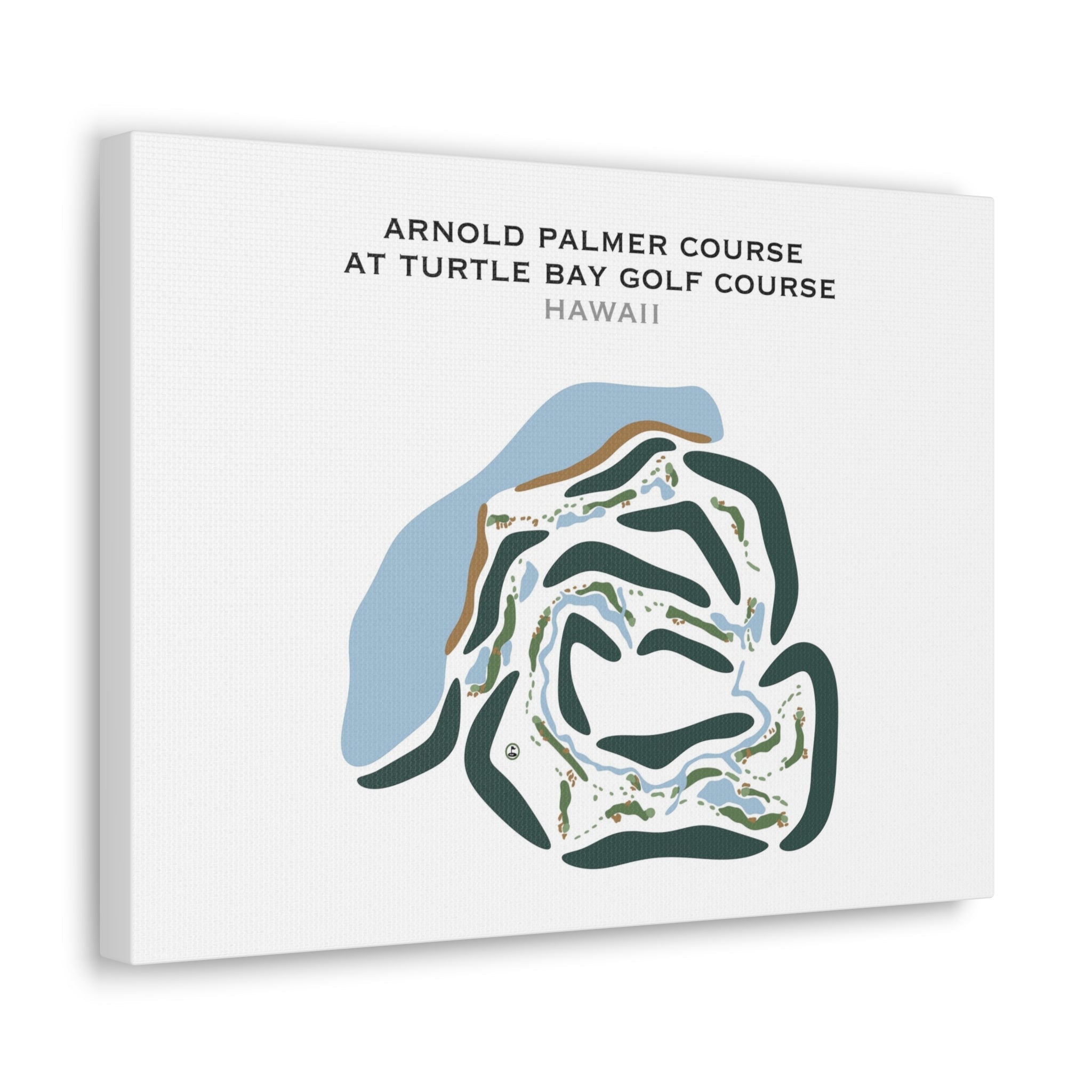 Arnold Palmer Course at Turtle Bay Golf Course, Hawaii - Printed Golf Courses