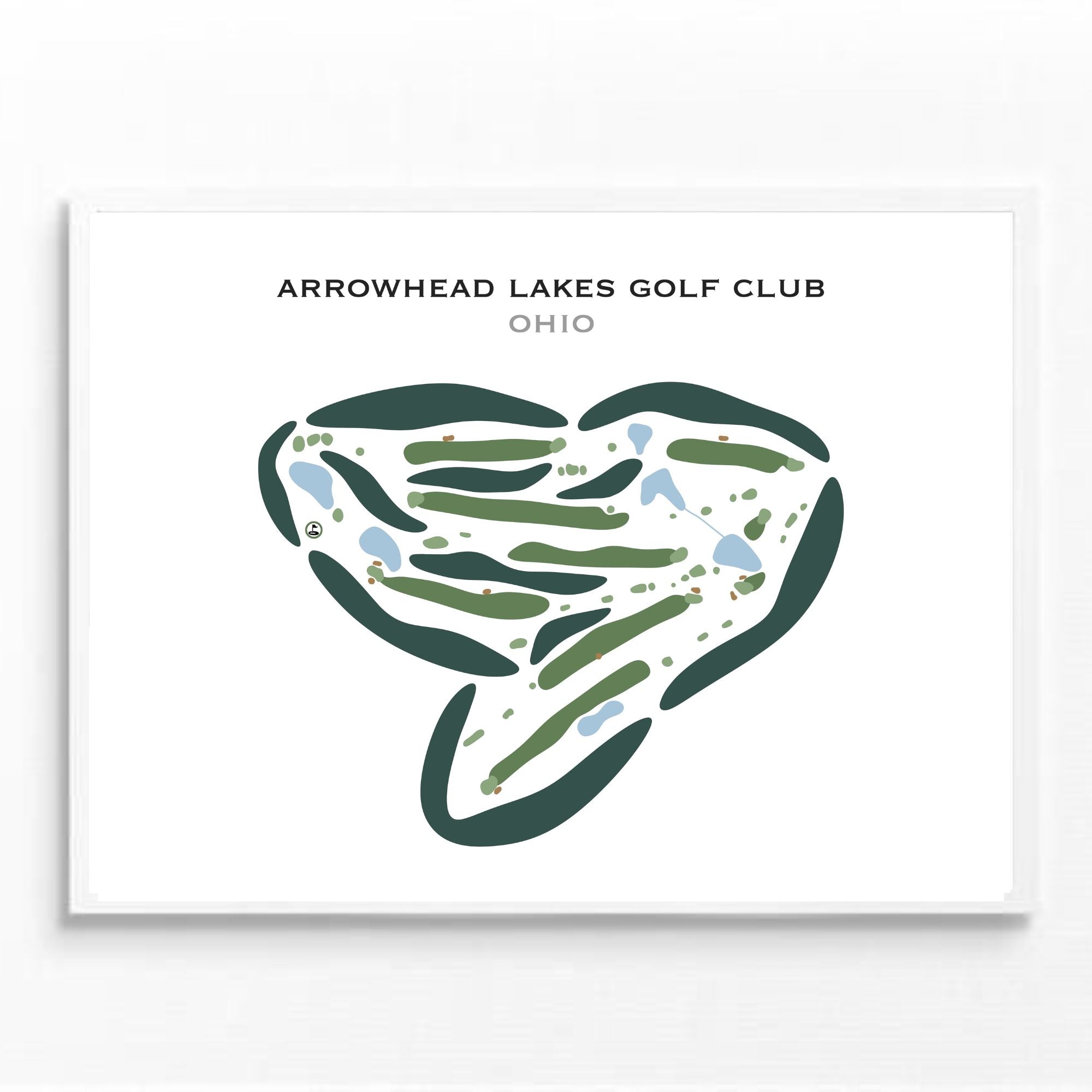 Arrowhead Lakes Golf Club, Ohio - Printed Golf Courses
