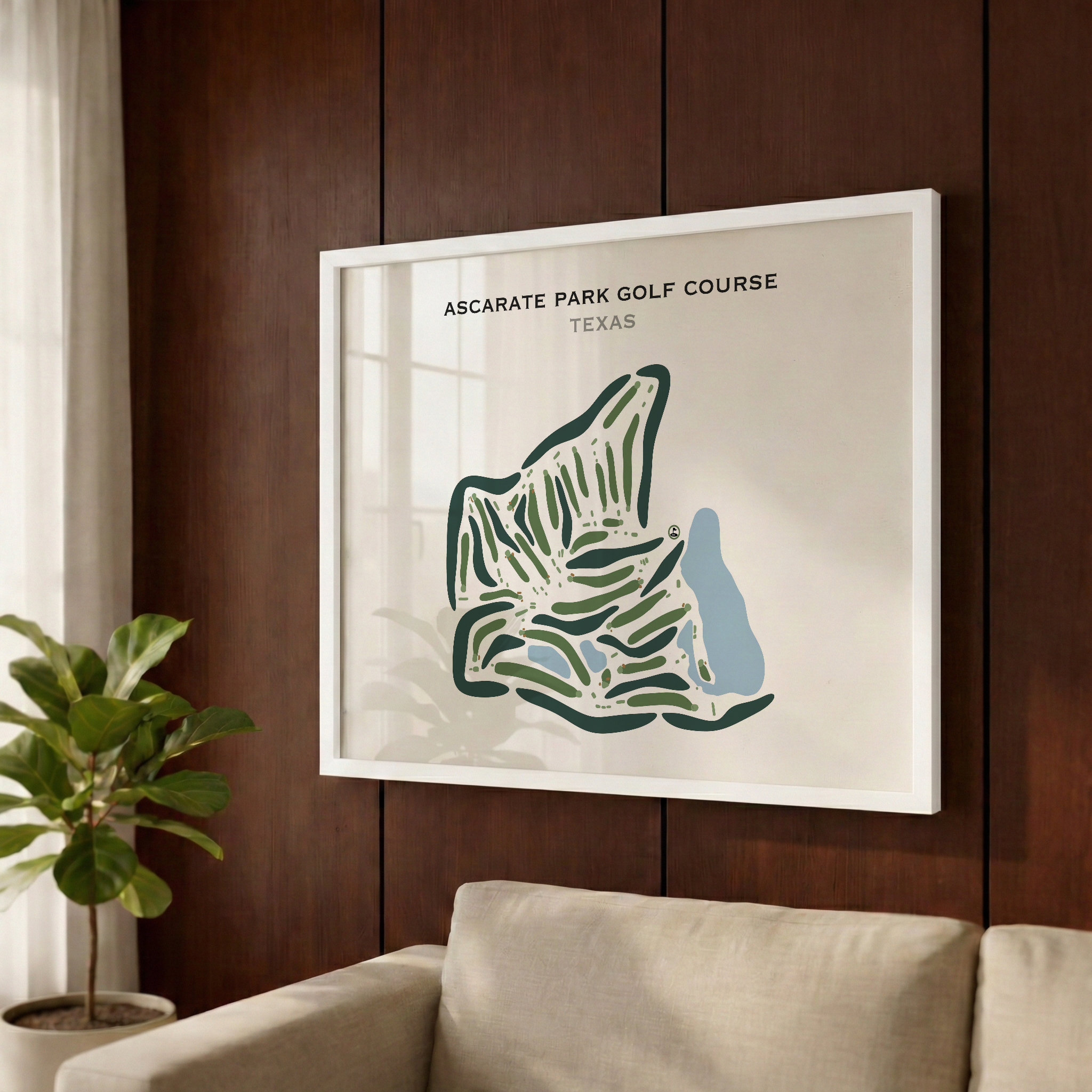 Ascarate Park Golf Course, Texas - Printed Golf Courses