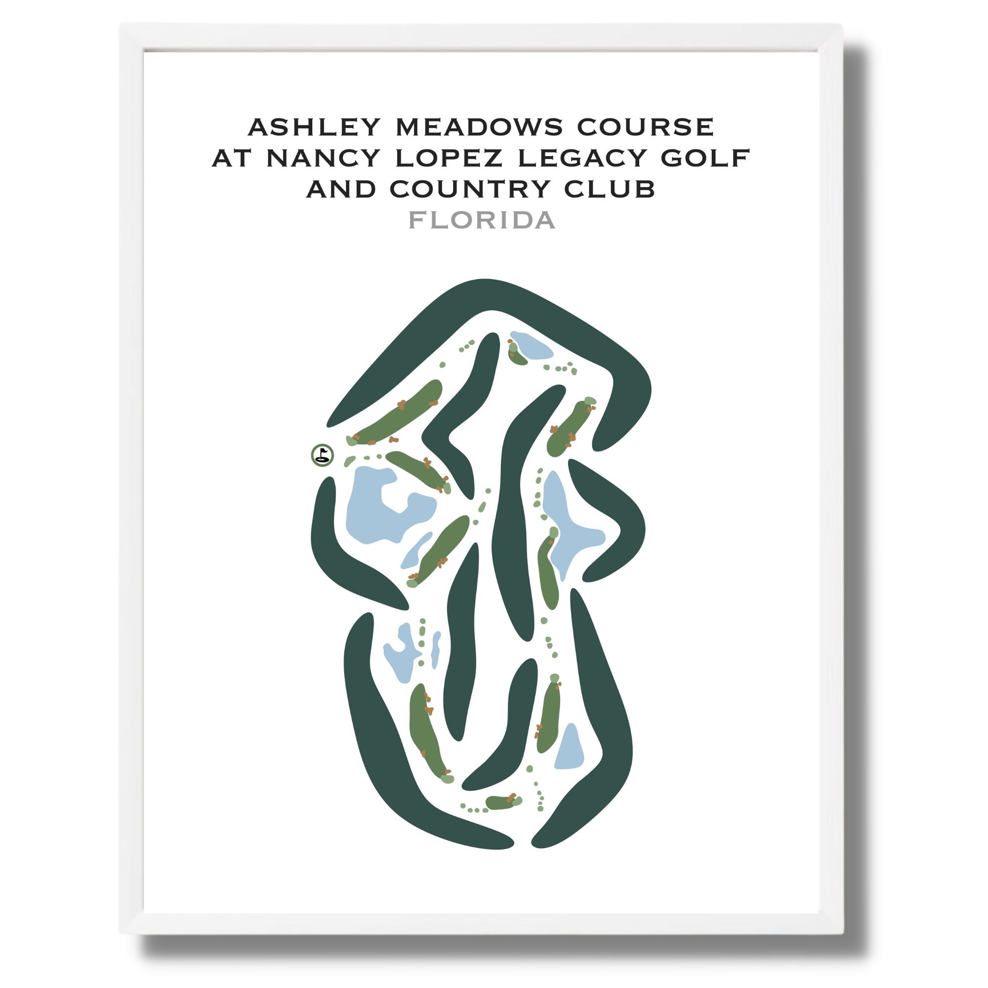 Ashley Meadows Course at Nancy Lopez Legacy Golf & Country Club, Florida - Printed Golf Courses