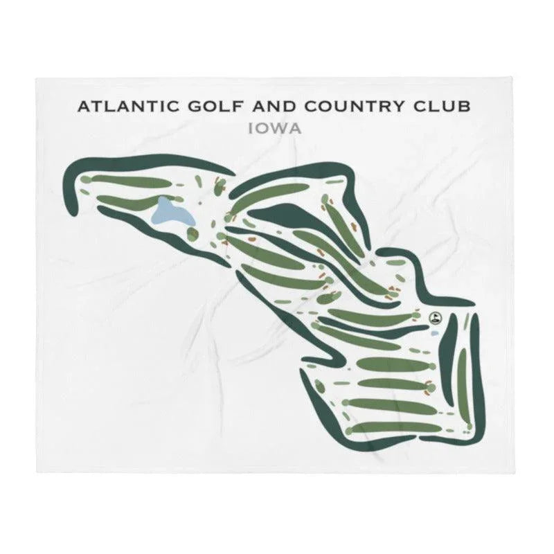 Atlantic Golf And Country Club, Iowa - Printed Golf Courses