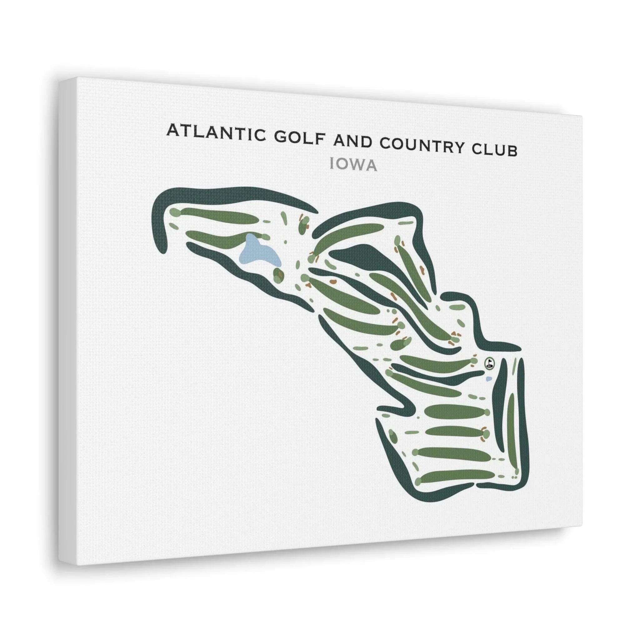 Atlantic Golf And Country Club, Iowa - Printed Golf Courses