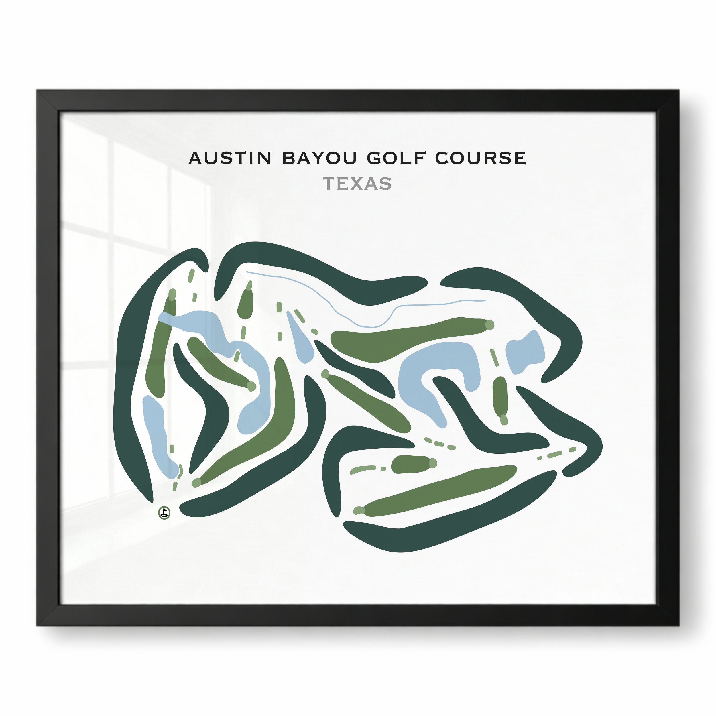 Austin Bayou Golf Course, Texas - Printed Golf Courses