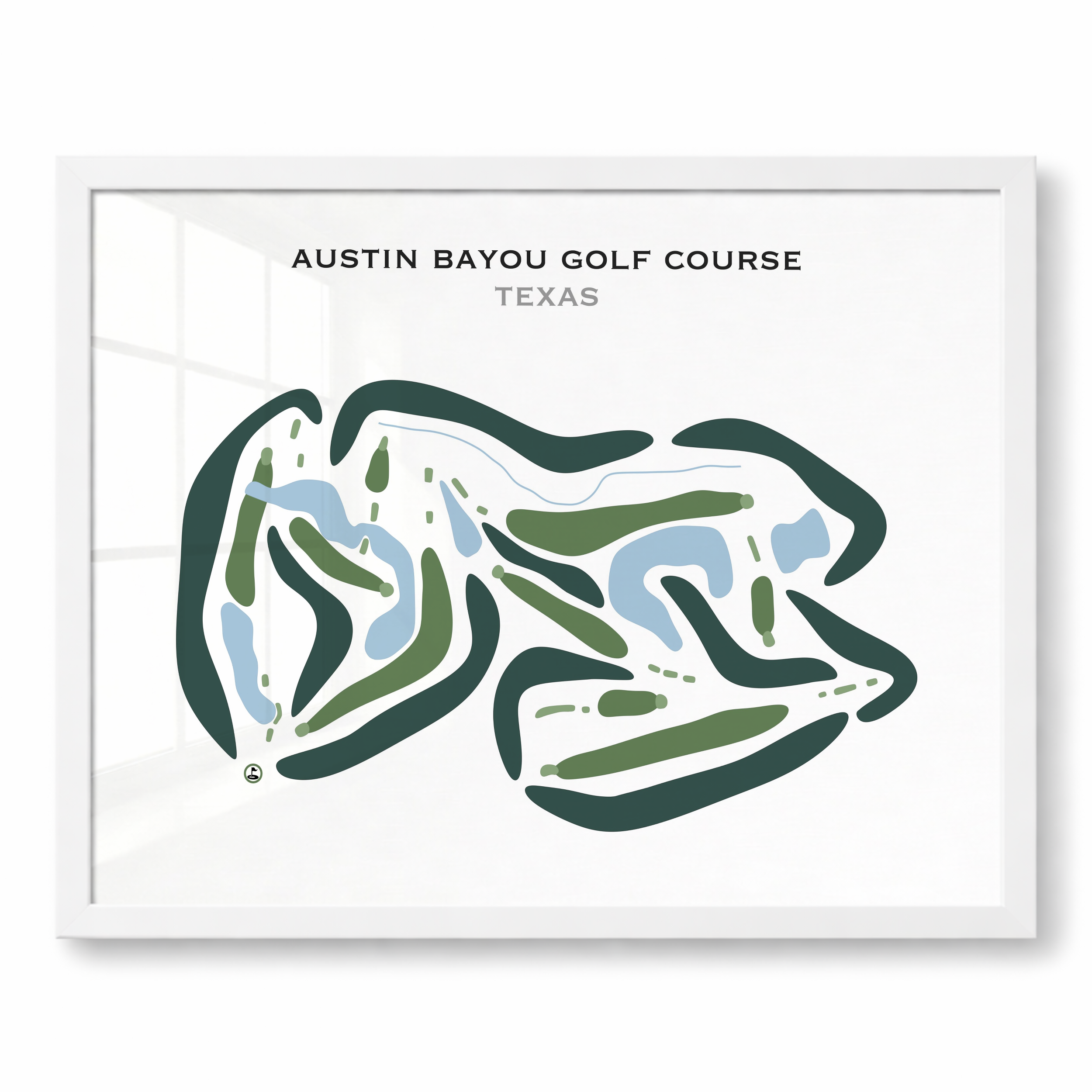 Austin Bayou Golf Course, Texas - Printed Golf Courses