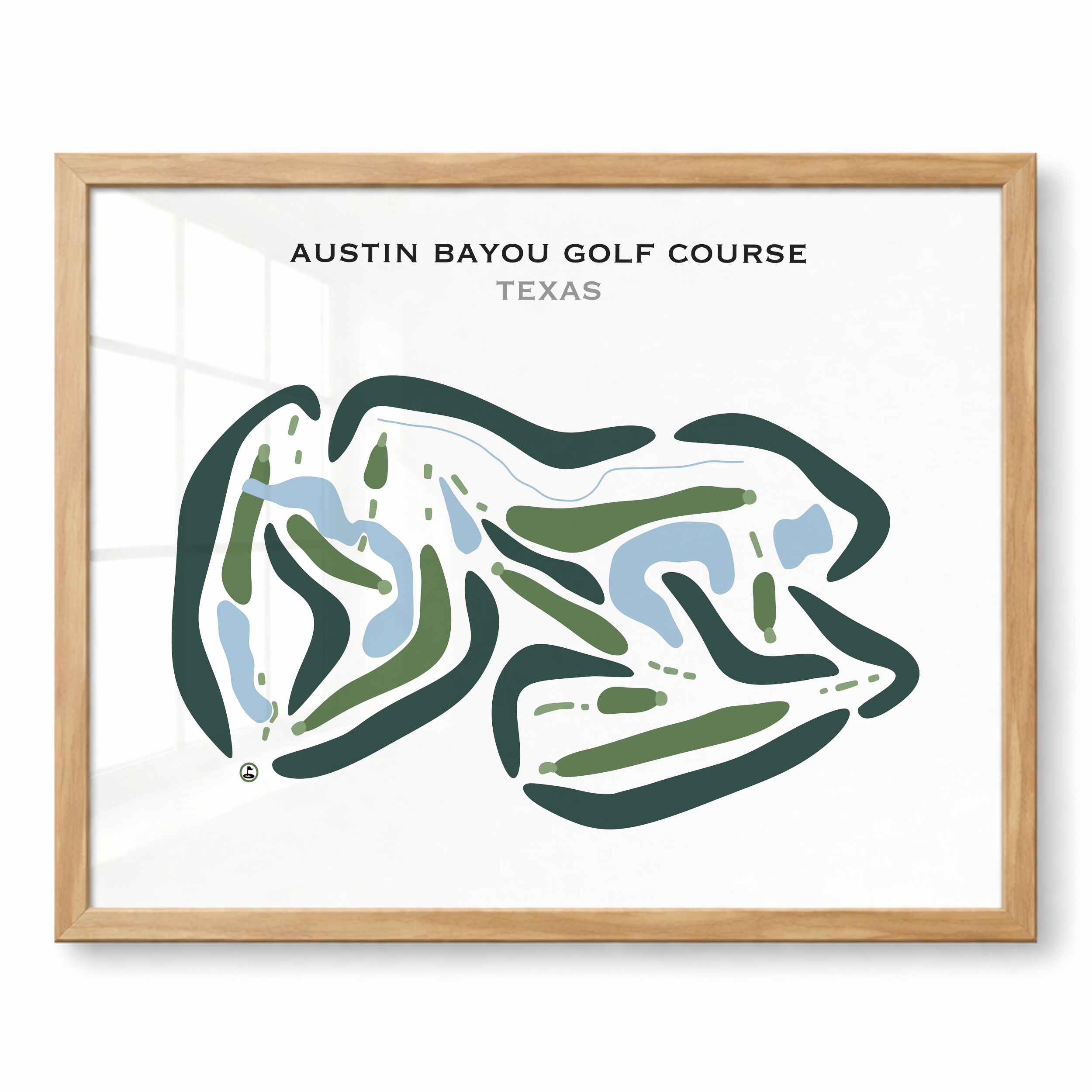 Austin Bayou Golf Course, Texas - Printed Golf Courses