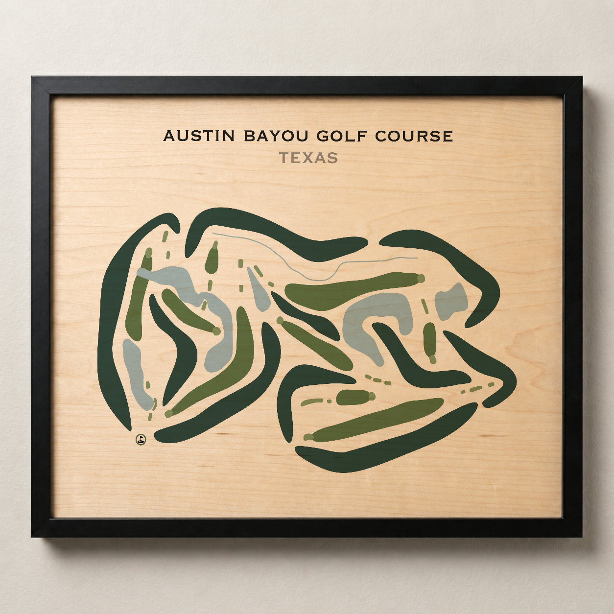 Austin Bayou Golf Course, Texas - Printed Golf Courses