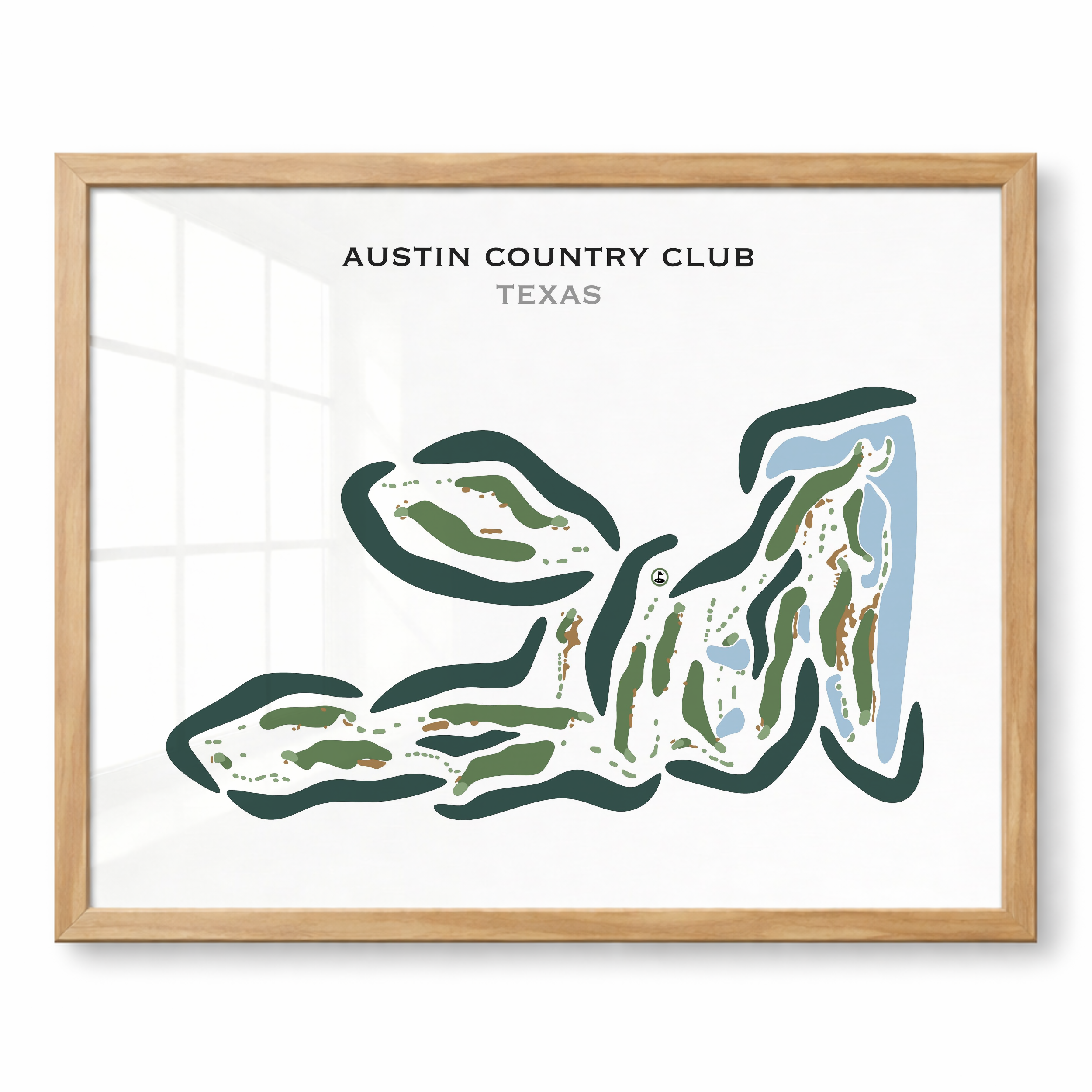 Austin Country Club, Texas - Printed Golf Courses