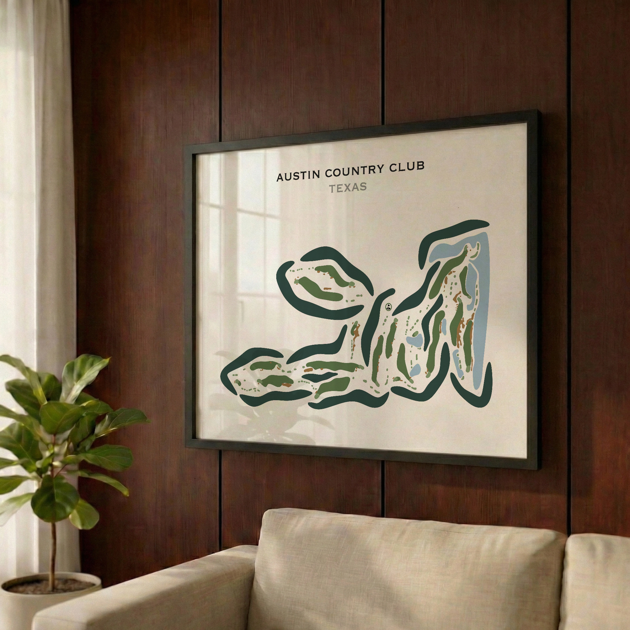 Austin Country Club, Texas - Printed Golf Courses