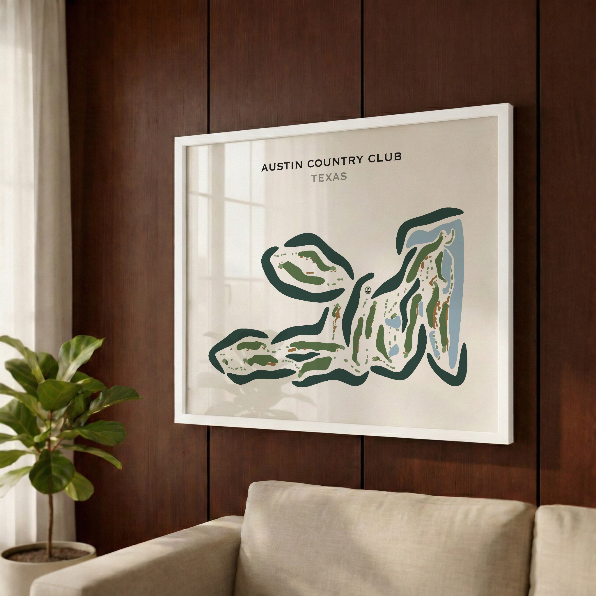 Austin Country Club, Texas - Printed Golf Courses