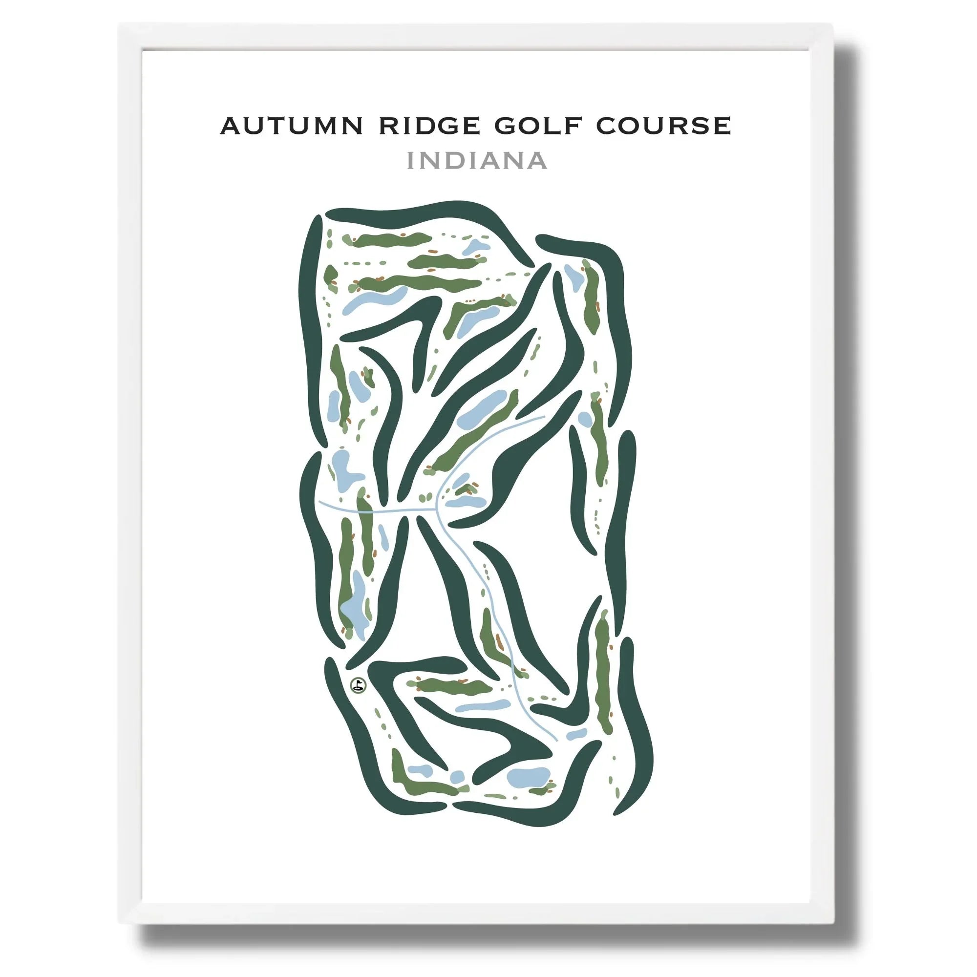 Autumn Ridge Golf Course, Indiana - Printed Golf Courses