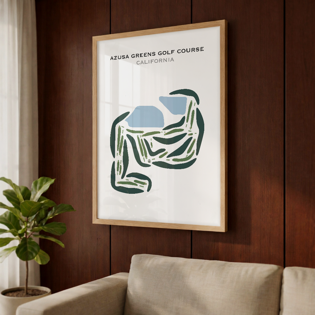 Azusa Greens Golf Course, California - Printed Golf Courses